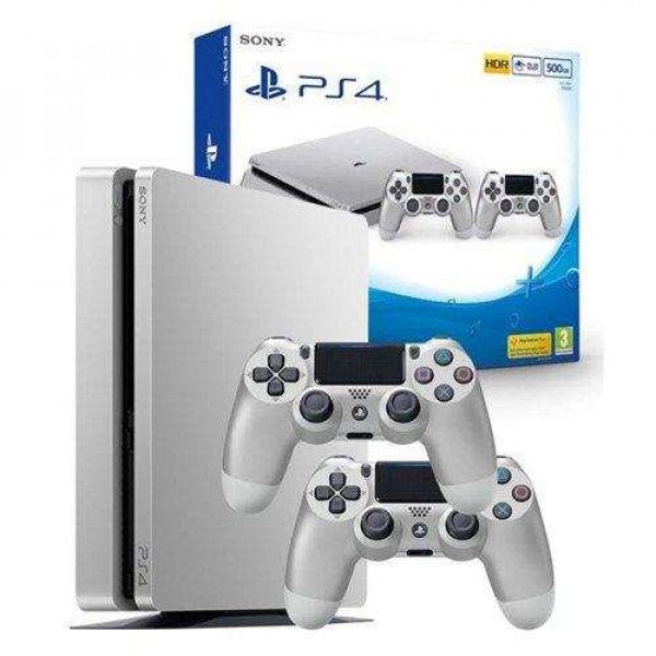 Sony PlayStation 4 Slim PS4 500 GB 2 Silver Controllers Limited Edition -  Kod: 61046 | Qiymeti - 703.8 ₼
