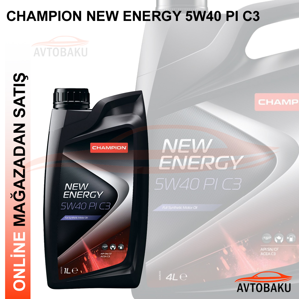 Champion NEW ENERGY 5W40 PI C3 - Kod: 170787 | Qiymeti: 15 ₼
