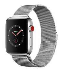 APPLE WATCH SERIES 3 GPS + CELLULAR 42MM STAINLESS STEEL CASE WITH MILANESE LOOP (MR1J2)