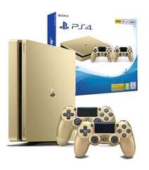 Sony PlayStation 4 Slim PS4 500 GB 2 Gold Controllers Limited Edition