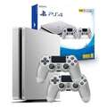 Sony PlayStation 4 Slim PS4 500 GB 2 Silver Controllers Limited Edition
