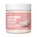 Protein White Choc Strawberry 250gr(proteinli şokolad yağı)