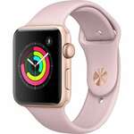 APPLE WATCH SERIES 3 GPS 42MM GOLD ALUMINUM CASE WITH PINK SAND SPORT BAND (MQL22)