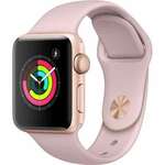 APPLE WATCH SERIES 3 GPS 38MM GOLD ALUMINUM CASE WITH PINK SAND SPORT BAND (MQKW2)