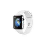 Apple Watch Series 2 42mm Stainless Steel Case with White Sport Band (MNPR2)