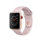 Apple Watch Series 3 GPS + Cellular 42mm Gold Aluminum Case with Pink Sand Sport Band (MQK32)