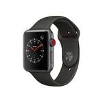 Apple Watch Series 3 GPS + Cellular 42mm Space Gray Aluminum Case with Gray Sport Band (MR2X2)