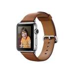 Apple Watch Series 2 42mm Stainless Steel Case with Saddle Brown Classic Buckle (MNPV2)