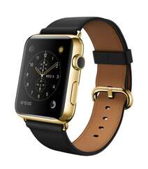 Apple Watch 42mm 24-Karat Gold Plated Case with Black Leather Classic Buckle Band