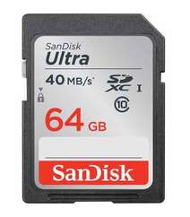 SANDISK 64GB ULTRA UHS-I SDHC MEMORY CARD (CLASS 10/40 MB/S)