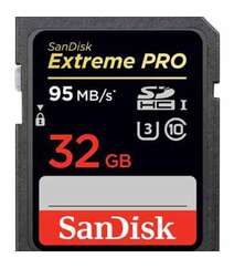 SANDISK 32GB EXTREME PRO UHS-I SDHC U3 MEMORY CARD (CLASS 10/95 MB/S) SDSDXPA-032G-X46