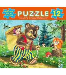 Маша и медведь . Мягкий Maxi Puzzle. 12 деталей
