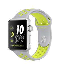APPLE WATCH SERIES 2 42MM NIKE+ SILVER ALUMINUM CASE SILVER VOLT NIKE SPORT BAND MNYQ2