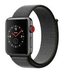 APPLE WATCH SERIES 3 GPS + CELLULAR 42MM SPACE GRAY ALUMINUM CASE WITH DARK OLIVE SPORT LOOP (MQK62)