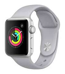 APPLE WATCH SERIES 3 GPS 38MM SILVER ALUMINUM CASE WITH FOG SPORT BAND (MQKU2)