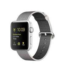 APPLE WATCH SERIES 2 42MM SILVER ALUMINUM CASE WITH PEARL WOVEN NYLON (MNPK2)