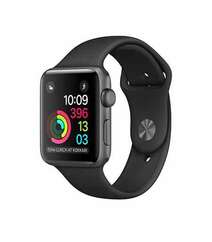 APPLE WATCH SERIES 2 42MM SPACE GRAY ALUMINUM CASE WITH BLACK SPORT BAND (MP062)