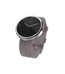 Motorola Moto 360 Android Wear Smartwatch Stone Grey Leather