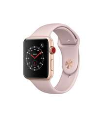 Apple Watch Series 3 GPS + Cellular 42mm Gold Aluminum Case with Pink Sand Sport Band (MQK32)