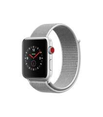 Apple Watch Series 3 GPS + Cellular 38mm Silver Aluminum Case with Seashell Sport Loop (MQJR2)