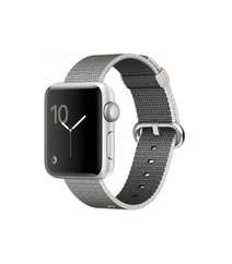 Apple Watch Series 2 38mm Silver Aluminum Case with Pearl Woven Nylon (MNNX2)