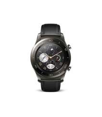 Huawei Watch 2 Classic Smartwatch Titanium Gray Black Leather Strap