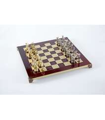 Labours of Hercules chess set with gold-silver chessmen/Red chessboard 36 sm