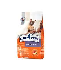 Club 4 Paws Premium İndoor 4 in 1 сухой корм для взрослых кошек, живущих в помещении (целый мешок 14 кг)