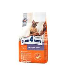 Club 4 Paws Premium İndoor 4 in 1 сухой корм для взрослых кошек, живущих в помещении (на развес)
