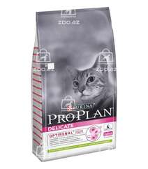 Pro Plan Delicate сухой корм для кошек с чувствительным пищеварением и особыми предпочтениями в еде с ягненком (целый мешок 10 кг)