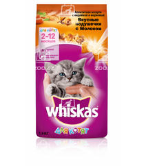 Whiskas для котят аппетитное ассорти с молоком, индейкой и морковью