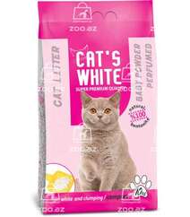 Cat's White комкующийся наполнитель с ароматом детской присыпки, 10 кг