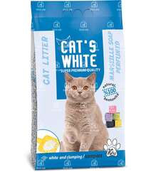 Cat's White комкующийся наполнитель с ароматом марсельского мыла, 10 кг