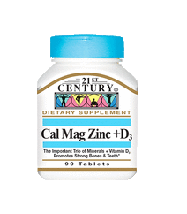 21 Century Cal Mag Zinc + D3 90 Tabs
