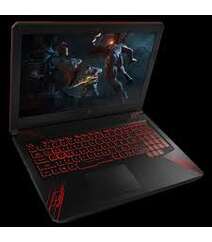 Asus FX504GE Gaming Laptop, Core i7-8750H, NVIDIA GeForce GTX1050Ti 4 GB, SSD 256 gb + 1TB HDD, Ram 16GB, 15.6-Inch FHD, Windows 10, Red Pattern Plastic