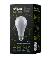 Ağıllı lampa LED 10W E27 (RGB+) WİFİ Navigator 14554