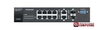ZyXEL ES3500-8PD 8-портовый управляемый коммутатор L2+ Fast Ethernet с 2 портами Gigabit Ethernet совмещенными с SFP-слотами