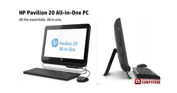 Моноблок HP Pavilion 20-b115 Desktop PC All-in-One (H5X93AA) (Intel Pentium/ DDR3 4 GB/ 500 GB HDD/ 20" HD LED/ Intel HD/ Bluetooth/ Wi-Fi/ DVD RW)