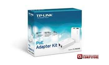 TP-Link TL-PoE200 Power over Ethernet Adapter Kit, 1 Injector and 1 Splitter included, 100 meters PoE extens