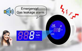 Tuya Wifi Smart Natural Gas Alarm For Home with Temperature Function Combustible Gas Leak Detector Lcd Display Smart Life App  10 