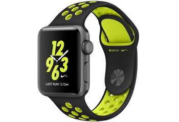 Apple Watch Series 2 Nike+ 38mm Space Gray Aluminum Case with Black/Volt Nike Sport Band (MP082)