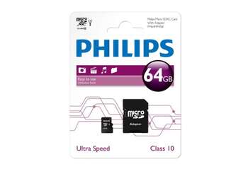 Philips MicroSD Card With Adapter 64Gb