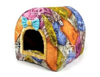Домик-тоннель для кошек и мелких собак 43×34×34 см