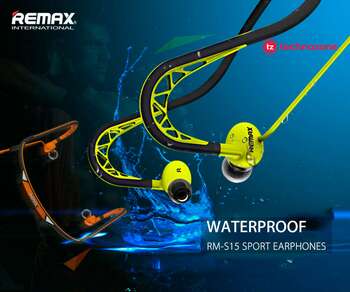Qulaqlıq    Remax S15 Phone Mobile Sport Fitness Running Headset Neckband HD Earphones Headphones Mic 6