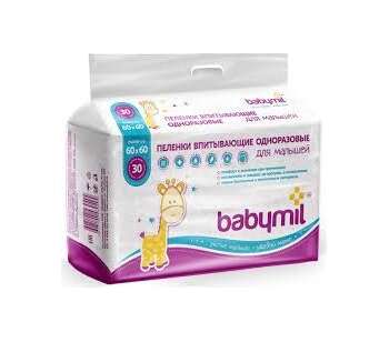 BabyMil Пеленки одноразовые впитывающие Оптима 60 х 60 см 30 шт