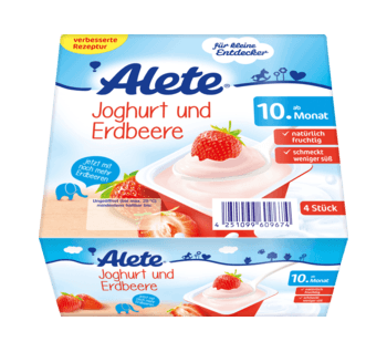 ALETE Joghurtbecher Joghurt und Erdbeere
