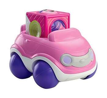 Girls fisher price roller blocks convertible pink car