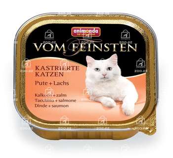 Vom Feinsten консервы для кастрированных кошек с индейкой и лососем
