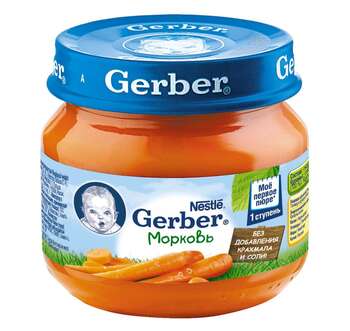 Gerber® Овощное пюре Морковь 80гр