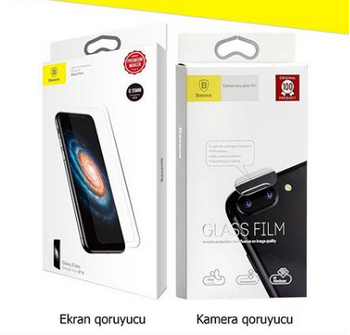 Baseus İphone 7 plus üçün ön və kamera qoruyucu şüşə ikisi birlikdə
